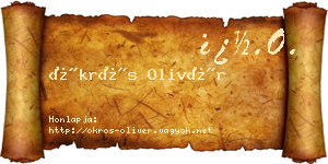Ökrös Olivér névjegykártya