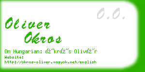oliver okros business card